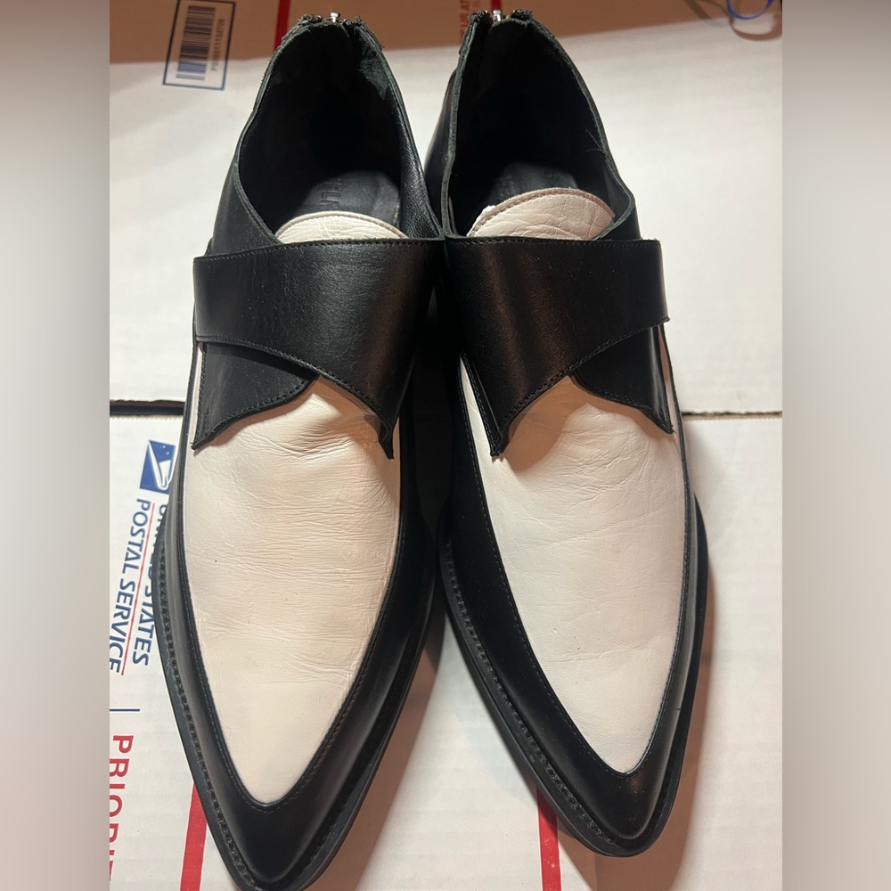 New Helmut Lang Leather Schist Clean Creeper Slip On Loafer Size 7.5/ Euro 40